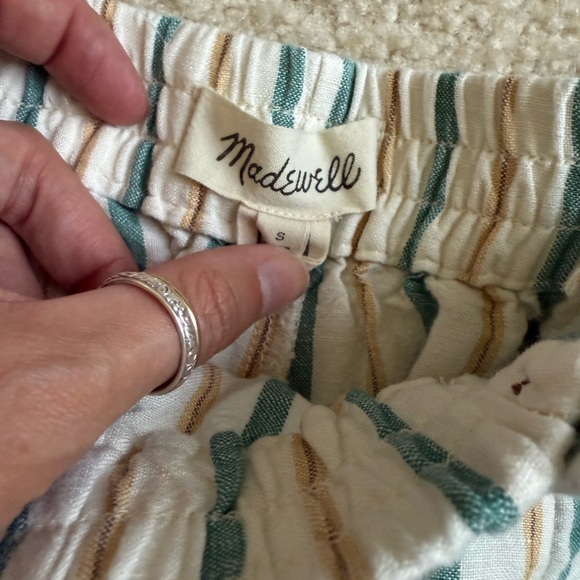 Madewell Striped Linen Shorts Relaxed Fit - Picture 5 of 6